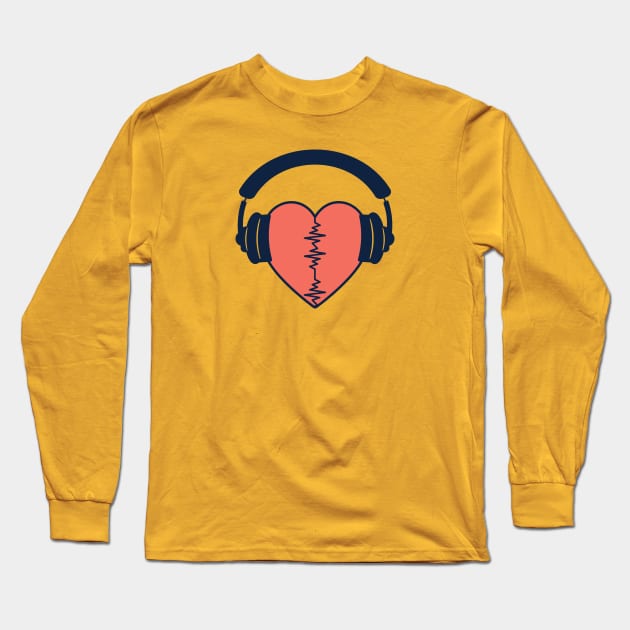 Music is love. Music is lifeline. Music Lovers Graphic Tee Long Sleeve T-Shirt by GupShup